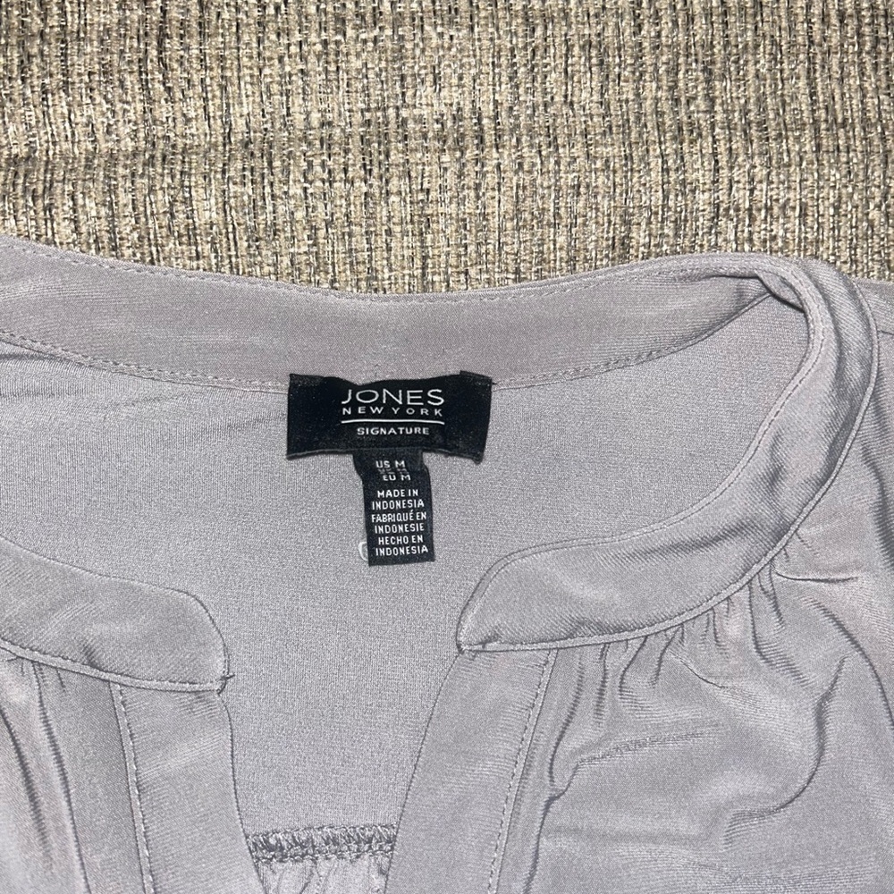 Jones New York Gray Blouse - Picture 2 of 8